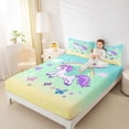 thumbnail image 4 of Feelyou Magical Unicorn Angel Full Size Sheets, Dreamy Butterfly Animal Bed Sheets, Teens Kids Boys Girls Sheet Sets, Lightweight Room Decor, 4-Piece, 4 of 7