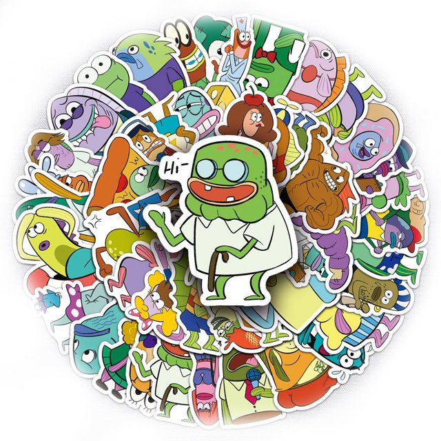 Pegatinas Anchovies, vinilo impermeable, estilo anime, 51 unidades