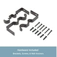 thumbnail image 5 of Kenney Hamlin Premium Steel Decorative Window Double Curtain Rod, 36-66" Adjustable Length, 1" Dia., Weathered Brown, 5 of 5