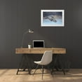 thumbnail image 3 of Zheng, Sanbao 18x13 White Modern Wood Framed Museum Art Print Titled - A Sandy Hill Crane In Flight, 3 of 4