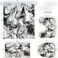 thumbnail image 7 of 4 Pcs Bathroom Sets with Shower Curtain and Rugs, Grey Marble Shower Curtain Sets with Rugs, Modern Abstract Shower Curtain for Grey Bathroom Decor, 7 of 7