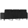thumbnail image 3 of vidaXL 3-Seater Sofa Black 180 cm Velvet, 3 of 5