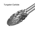 thumbnail image 3 of Fresas de carburo de doble corte, fresas rotativas en forma ovalada con vástago de 1/8" y cabeza de 1/4" para muelas de die, 2 piezas, 3 of 3
