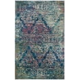 thumbnail image 2 of Safavieh  Aria Cordie Vintage Boho Oriental Rug Blue/Multi 4'  x  6' 4' x 6' Indoor Living Room,Bedroom,Dining Room Blue Rectangle, 2 of 6