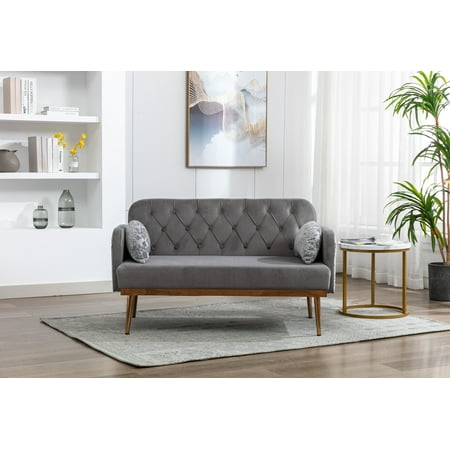 

Velvet Sofa Accent sofa .loveseat sofa with metal feet
