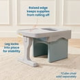 thumbnail image 4 of ECR4Kids Tri-Me Cube Chair Desk, Light Grey, 4 of 9