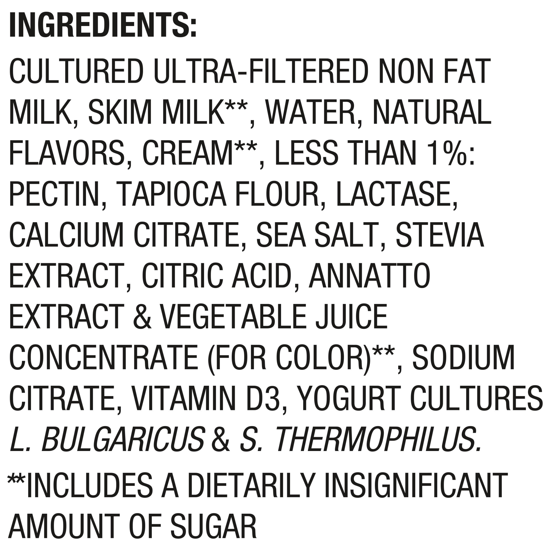 Too Good & Co. Zero Sugar Peach Yogurt-Cultured Ultra-Filtered Low Fat Milk Product Cup, 5.3 OZ