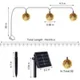thumbnail image 5 of Guirnalda de Luces LED Marroquíes - 7 Metros Funciona con Energía Solar 50 LED Blanco Cálido Sin Pilas para Reemplazar, 5 of 6