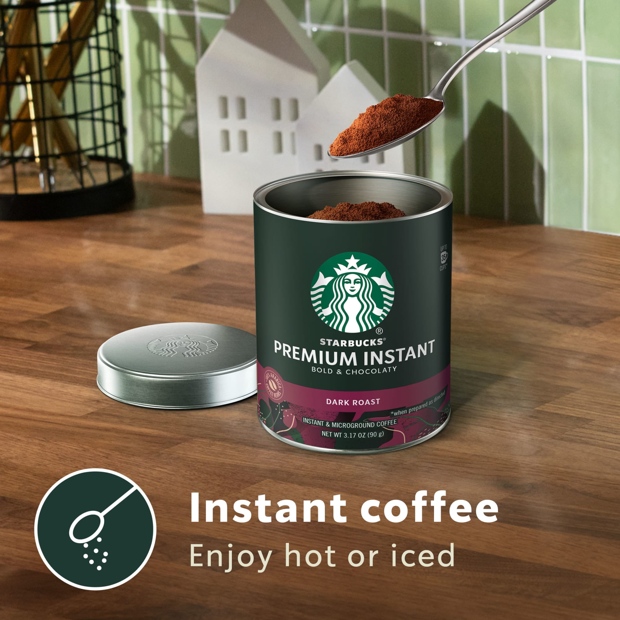 Starbucks Premium Instant Coffee, Dark Roast Coffee, Arabica Beans