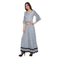 thumbnail image 2 of Moomaya Printed Long Palazzo And V- Neck Crop Top Set For Women Ethnic Dresses, 2 of 6