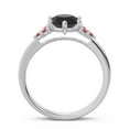 thumbnail image 4 of 2.15 Ct Stunning Round Cut Black Onyx & Red Ruby Gemstone Wedding Ring for Women Solid 14K White Gold Size 3.5 by Diamond-Capitals, 4 of 7