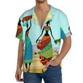 thumbnail image 3 of Sigee African Women Print Men's Shirts Casual Button Down Short Sleeve Summer Beach Shirt Hawaiian Vacation Shirts Tee Shirt-Small, 3 of 7