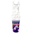 thumbnail image 4 of SMihono Robes d'Été Bohémiennes pour Femmes Grande Taille Mode Décontractée Été Sans Manches Épaules Dénudées Robe Col Rond Unie, 4 of 4