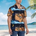 thumbnail image 5 of Xecao Ocean Scene with Noah's Ark print Hawaiian shirt - a stylish short-sleeve button-down for men, perfect for casual beach and tropical outings., 5 of 9