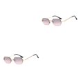 thumbnail image 4 of Qarigey Lentes de alta definición para un campo de visión claro: anteojos de sol rectangulares con materiales resistentes, dorado, gris y oro gris rosa 2Conjunto, 4 of 6