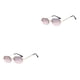 thumbnail image 4 of Qarigey Lentes de alta definición para un campo de visión claro: anteojos de sol rectangulares con materiales resistentes, dorado, gris y oro gris rosa 2Conjunto, 4 of 6