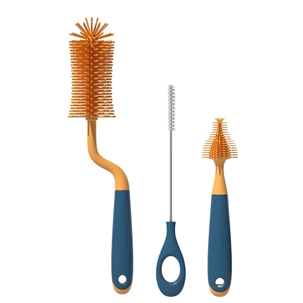 Baby bottle brush 1 Set Silicone Baby Bottle Brush Pacifier Straw Brush