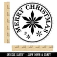 thumbnail image 2 of Merry Christmas Holiday Snowflake Self-Inking Rubber Stamp Ink Stamper - Black Ink - Large 1-1/2 Inch, 2 of 7