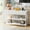 White, variant on Laintene 43.3" Console Table with Power Outlets & USB Ports, Narrow Sofa Table with 3 Fabric Drawers for Hallway, Foyer, Living Room, Black