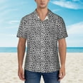 thumbnail image 4 of Balery Black Leopard Print Men's Hawaiian Shirts Short Sleeve Beach Shirt Relaxed Fit Vacation Button Down Shirts-Large, 4 of 9