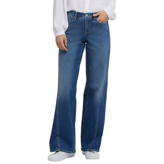 NYDJ womens  Teresa Romantic Indigo Wide Leg Jean, 14