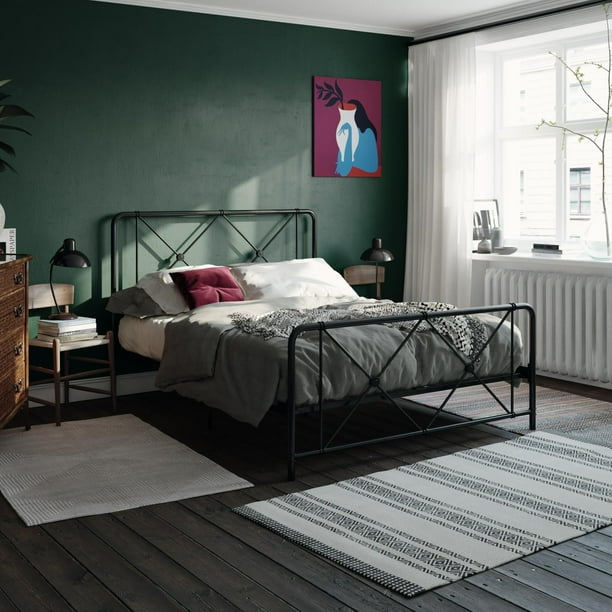 Realrooms Ally Metal Farmhouse Bed Twin Full Queen King Black White Com Realrooms Ally Metal Farmhouse Bed, Twin Farmhouse Bed