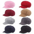 thumbnail image 4 of Women Wool Cap Woolen Octagonal Hat Retro Beret Autumn Spring Winter Hats, 4 of 10