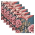 thumbnail image 6 of Qxltty Raggedy Pink Flamingos Napkins 20×20in Perfect for Parties Dinners Weddings Cocktail Housewarming Cloth Napkins Set of 1, 6 of 8
