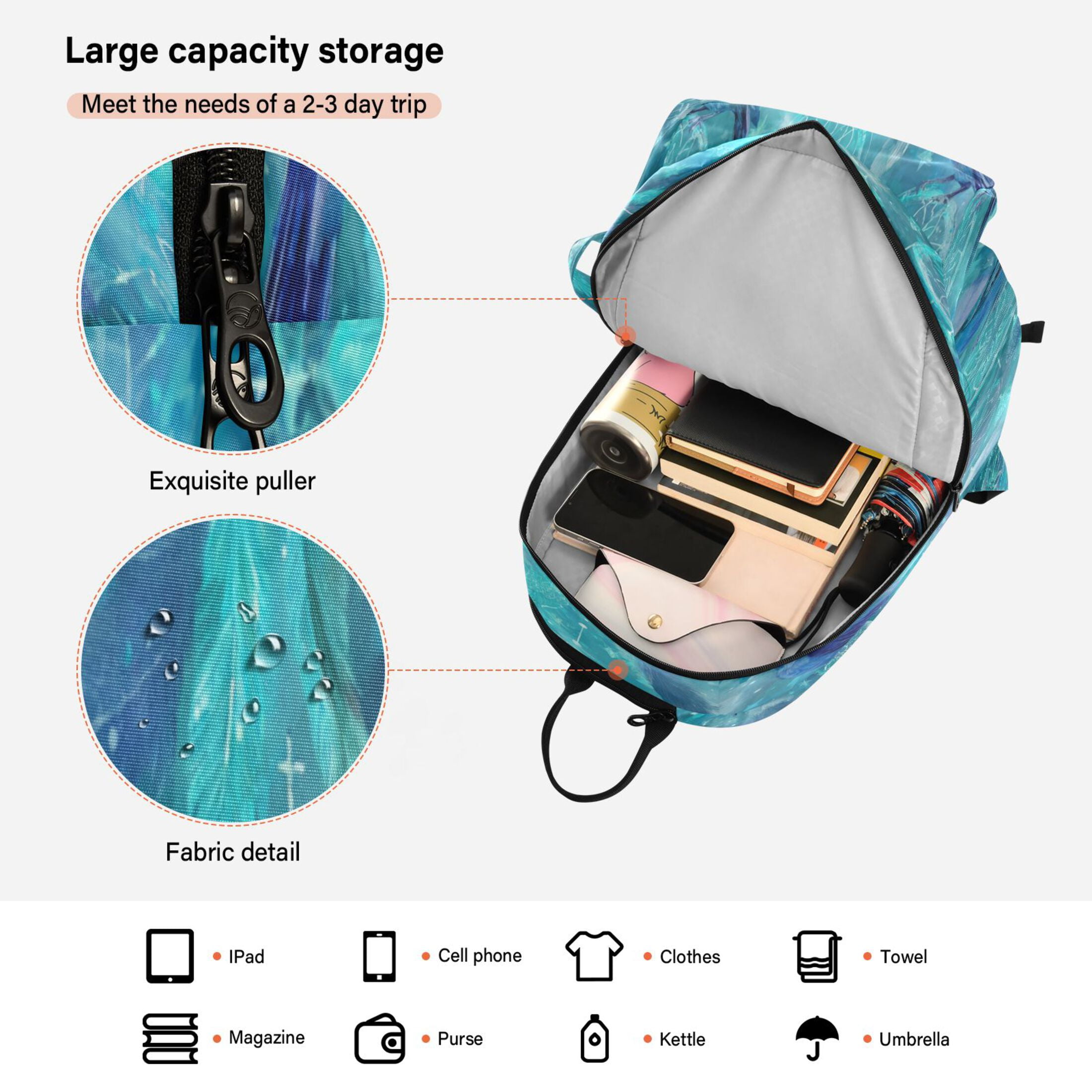 2 Racquet Holder Tennis Backpack Tennis Racket Covers Gym Bags Dreamcatchers and Birds