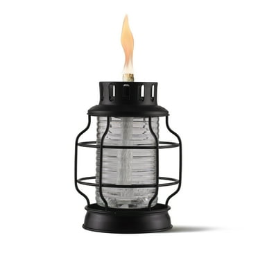 TIKI Brand 2-Pack 7.20 Inch Black Table Torch Lantern