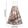 thumbnail image 3 of Wobogo Axolotl Cherry Blossom Hand Towel Set of 2 Absorbent for Kitchen and Bathroom With Velcro Hanging Loop 18.2×14in, 3 of 7