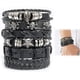 thumbnail image 3 of pulseras de cuero trenzado Rock para mujer, pulsera grande, pulsera para hombre, joyería de calavera vintage punk ajustable (negro), 3 of 5