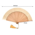 thumbnail image 5 of Joernso Bamboo Hand-Held Folding Fan Chinese Vintage Lightweight Cooling Fan with Exquisite Tassels for Dance Music Festival Wedding Church, 5 of 7