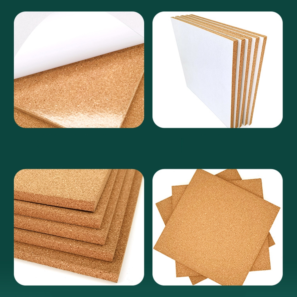 2Pcs 12"x12" Self Adhesive Corkboad Square Cork Board Tiles for Wall Decorations