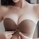 thumbnail image 4 of Brasier Tela de Mantequilla Tela de Mantequilla Sujetador Deportivo Cómodo y Transparente para Mujer, sin Cordones, sin Espalda, sin Esponja y con Tirantes convertibles Mediana, 4 of 4