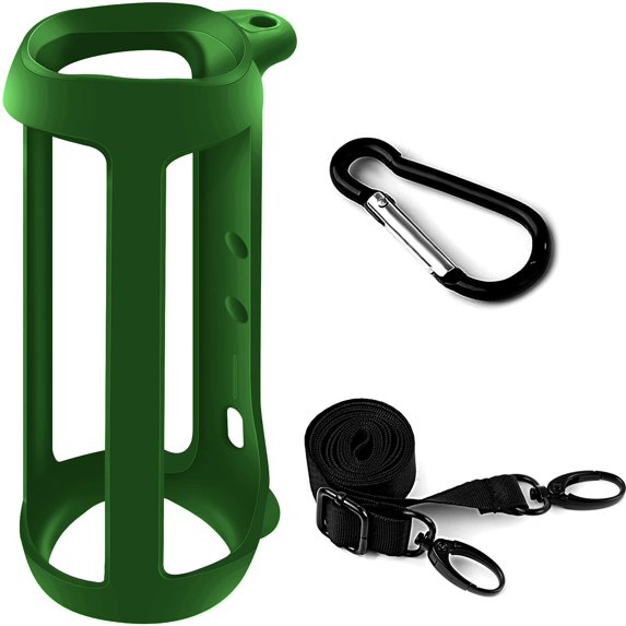 Paiyule Silicone Case Cover for JBL FLIP 5 Waterproof Portable Bluetooth Speaker, Travel Carry Pouch with Strap (Speaker Not Included) - Green