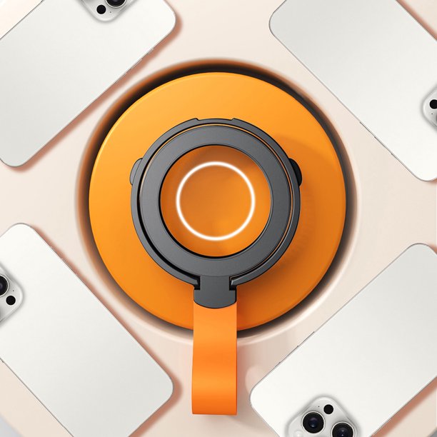 Poseedor Soporte magnético para agarre de teléfono, soporte magnético para anillo de dedo con rotación de 360 grados, para iPhone