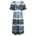 thumbnail image 3 of FASHIONWT Women Summer Code Size Sexy Leopard Print Casual Midi Dress, 3 of 5