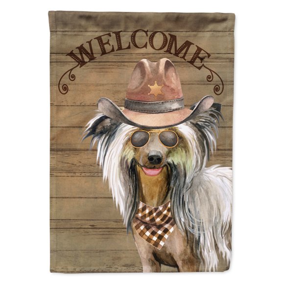Carolines Treasures CK6306GF Chinese Crested Country Dog Flag Garden Size  Small multicolor