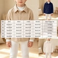 thumbnail image 3 of OJSFQUFP Boys' Long Sleeved Shirt Jacket Spring and Fall Clothing Baby Corduroy Lapel Top, 3 of 7