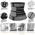 thumbnail image 7 of COMFREE Neoprene Sauna Waist Trainer Corset Sweat Belt for Men Weight Loss Body Shaper Compression Trimmer Workout Fitness Fat Burner Back Support, 7 of 7