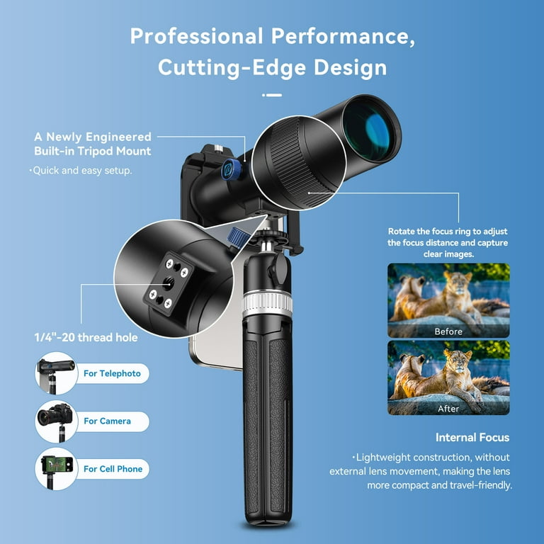 Apexel 30X Telephoto Lens, High Power HD Telephoto Phone