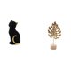 thumbnail image 1 of Figura de escritorio, estatua de gato, escultura de hoja, decoración de metal, adorno creativo, figura de resina, diseño moderno, adecuada para oficin, 1 of 8