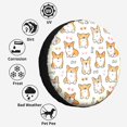thumbnail image 6 of Kdxio Cartoon Corgi for Tire Cover Wheel Protectors Tyre Covers Weatherproof Wheel Covers Universal Fit for Trailer Rv SUV Truck Camper Travel Trailers 17 inch, 6 of 8