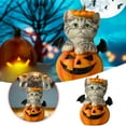 thumbnail image 2 of Halloween Pumpkin Cat Resin Ornament - Desktop Decor, Cute Spooky Design, Home/Party Use, Durable, Perfect Gift for Cat & Holiday Lovers, 2 of 6