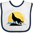 thumbnail image 3 of Inktastic Wolf Wilderness Mountains Moon Boys or Girls Baby Bib, 3 of 4