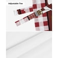thumbnail image 6 of Tie Up Valance Curtain for Kitchen, Funny Cartoon Chef White Hat Tableware Rod Pocket Short Curtains Adjustable Tie-Up Shade Valances, Red Plaid Border Window Treatment for Bathroom Living Room Bedroom, 6 of 7