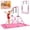 Rose pink, variant on Dolonm Gymnastics Bar for Kids, Foldable Adjustable Height Horizontal Bar with Mat, Thickened Steel Frame, Junior Training Equipment for Home, Pink