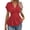 Red, variant on Women's V-Neck Short Sleeve Peplum Blouse Ruched Waist Casual Summer Top Wine XL
