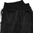thumbnail image 5 of Elainilye Fashion Wrap Skirt Ladies Sexy Summer Casual High Waist Tassels Knee-Length Skirt,Black, 5 of 6